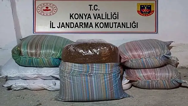 Konya'da 520 kilo kaçak tütün ele geçirildi