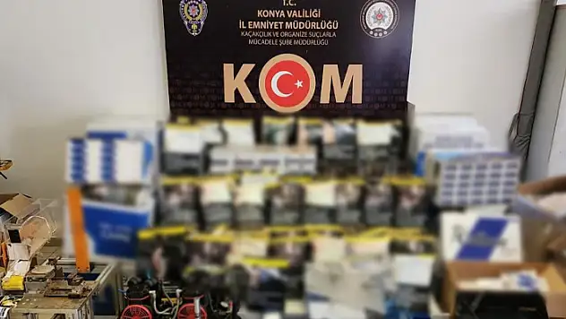 Konya'da 6 milyon liralık kaçakçılık operasyonu: 28 gözaltı