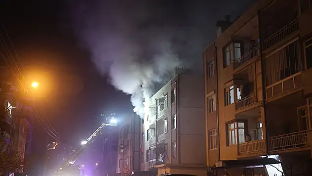 Konya'da apartman dairesinde korkutan yangın