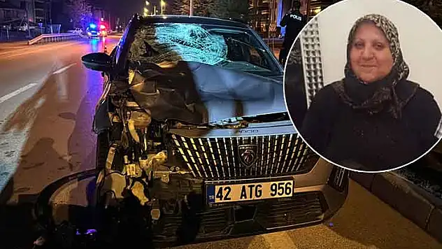 Konya'da aracın çarptığı kadın hayatını kaybetti