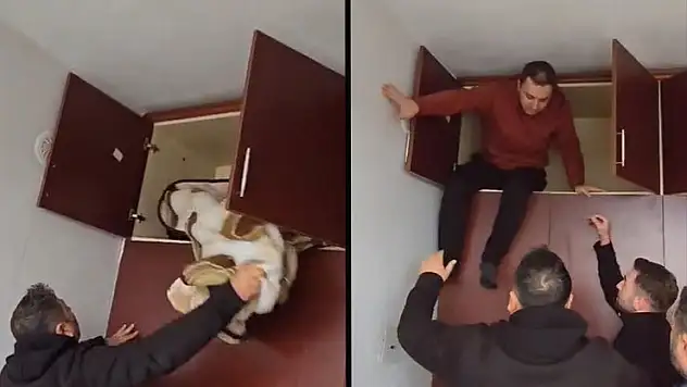 Konya'da aranan şahsın yakalandığı yer pes dedirtti