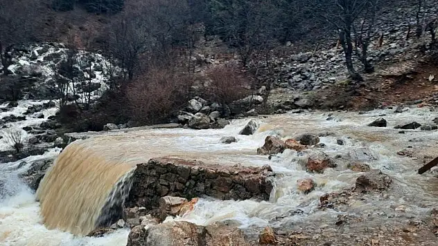 Konya'da Aygırdibi kaynağı erken coştu