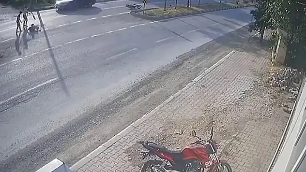 Konya'da devrilen motosikletten düşen sürücü metrelerce sürüklendi