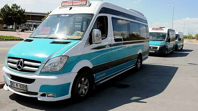 Konya'da dolmuşta indi-bindi ücreti 11 liraya, mesafeli ücret 13- 15 liraya yükseldi