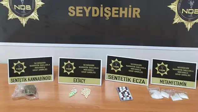 Konya'da durdurulan araçta uyuşturucu ele geçirildi

