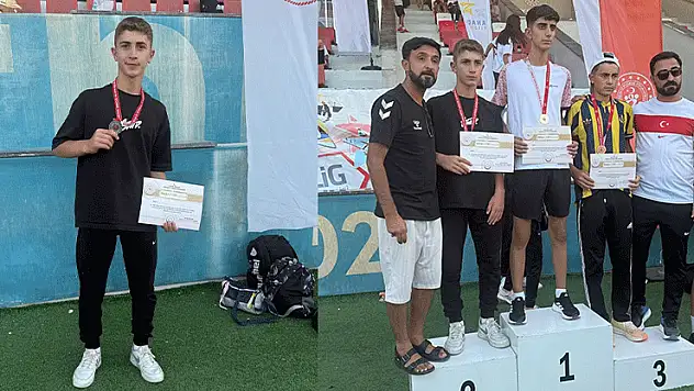 Konya'da düzenlenen yarışmada Muhammet Ali Saka, fırlatma topunda Türkiye ikincisi oldu