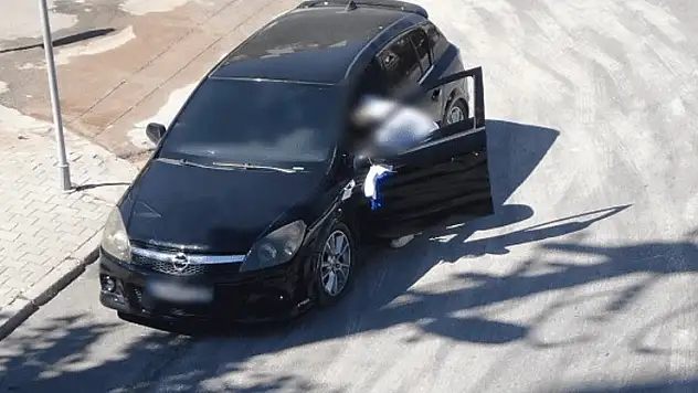 Konya'da eşiyle yer değiştiren ehliyetsiz sürücü dronun gözünden kaçamadı