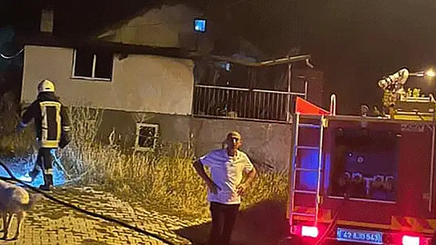 Konya'da ev yangını korkuttu!