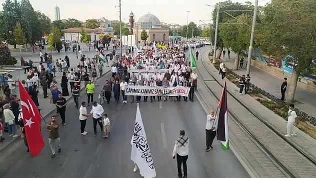 Konya'da Filistin için sessiz eylem