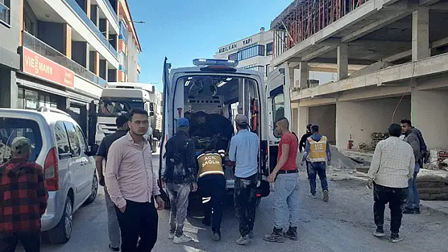 Konya'da inşaatta yüksekten düşen işçi yaralandı