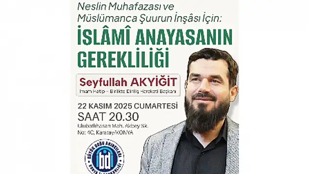 Konya'da 'İslami anayasanın gerekliliği' konulu sohbet