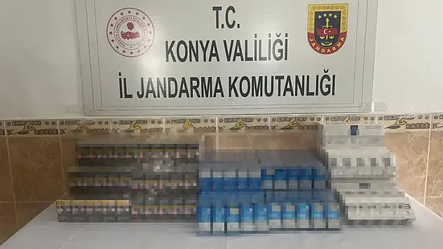Konya'da jandarma bin 50 adet gümrük kaçağı sigara yakaladı