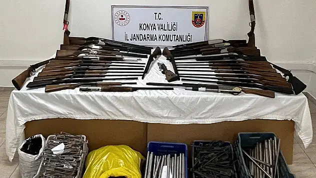 Konya'da jandarmadan av tüfeği operasyonu