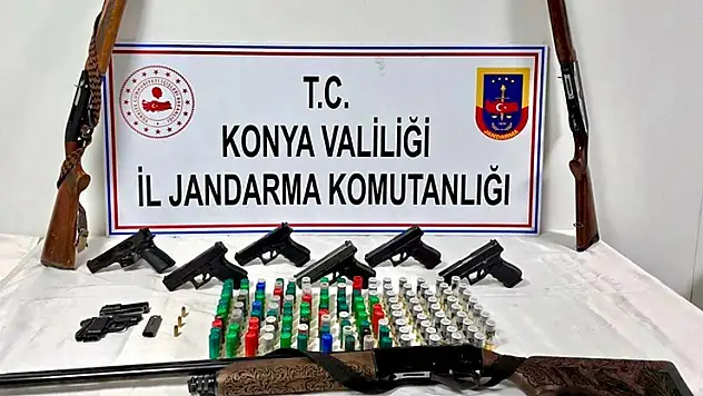 Konya'da jandarmadan silah operasyonu: 2 tutuklama
