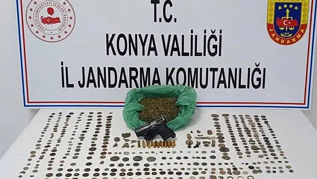 Konya'da jandarmadan tarihi eser operasyonu