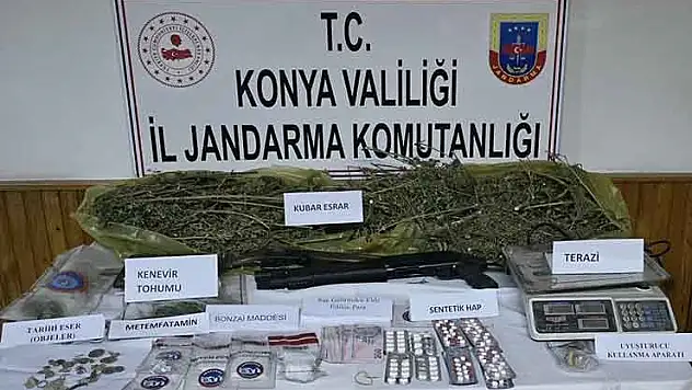 Konya'da jandarmadan uyuşturucu operasyonları: 11 tutuklama