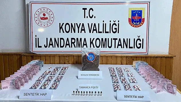 Konya'da jandarmadan uyuşturucu operasyonu