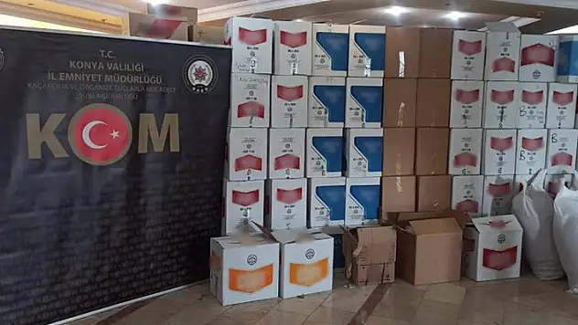 Konya'da kaçak sigara operasyonunda 4 kişi gözaltına alındı

