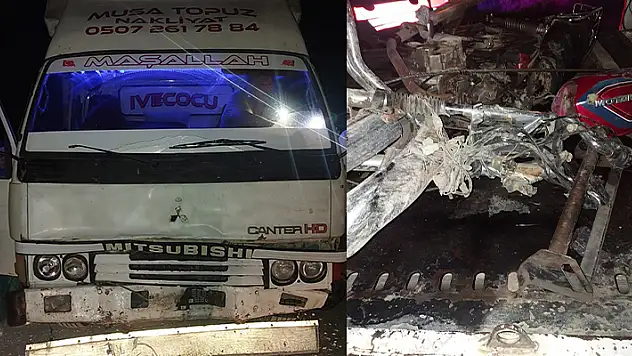 Konya'da kamyonetle çarpışan motosiklet sürücüsü ağır yaralandı
