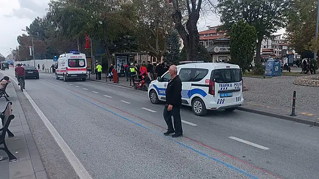 Konya'da karşıya geçmek isteyen kadına 13 yaşındaki çocuğun kullandığı motosiklet çarptı