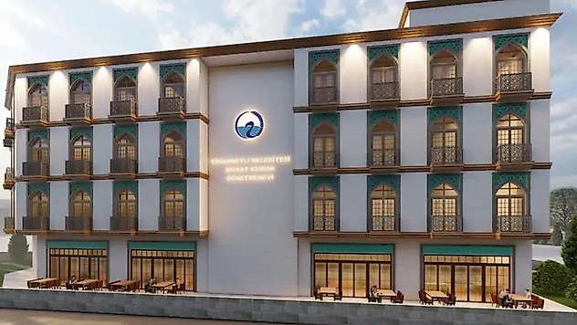 Konya'da konaklama ihtiyacına neşter vuracak yapının inşaatı sürüyor