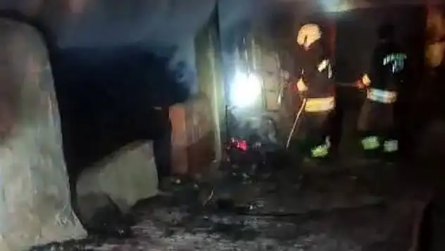 Konya'da korkutan ev yangını