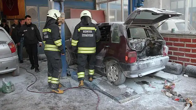 Konya'da LPG'li otomobil tamirat sırasında patladı:  5 yaralı
