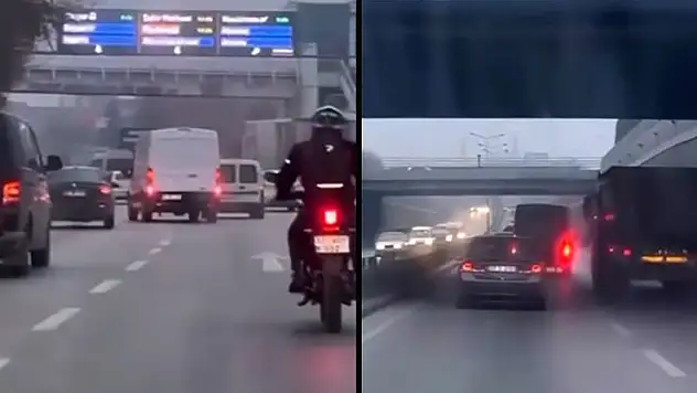 Konya'da minibüs sürücüsü makas atarak trafiği tehlikeye düşürdü