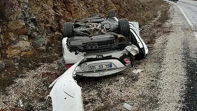 Konya'da otomobil devrildi: 4 yaralı