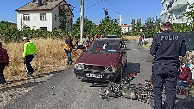 Konya'da otomobil ile elektrikli bisikletin çarpıştığı kazada 2 kişi yaralandı
