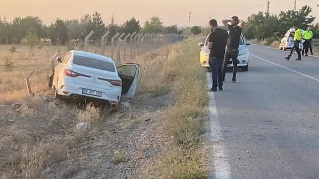 Konya'da otomobil şarampole indi: 2 yaralı