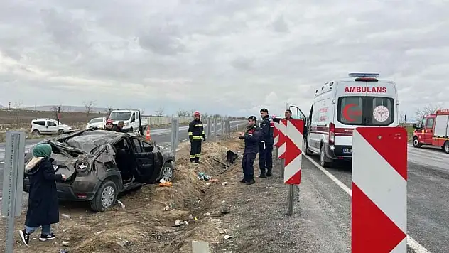 Konya'da otomobil takla attı: 4 yaralı