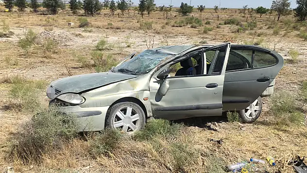 Konya'da otomobil takla attı: 7 yaralı
