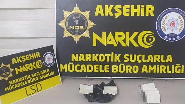Konya'da peçeteye emdirilmiş uyuşturucu ele geçirildi!
