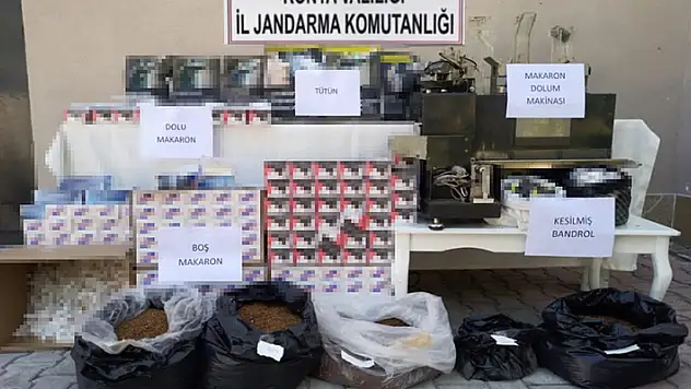 Konya'da piyasa değeri 215 bin lira olan tütün ve tütün malzemesi ele geçirildi
