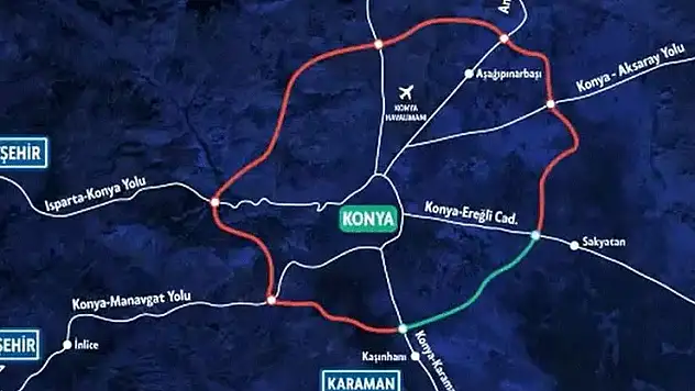 Konya'da sentripetal drenaj ağı yollar geliyor