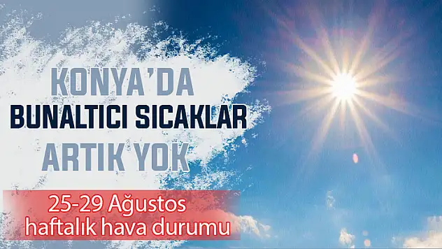Konya'da sıcaklıklar düştü: Konya haftalık hava durumu