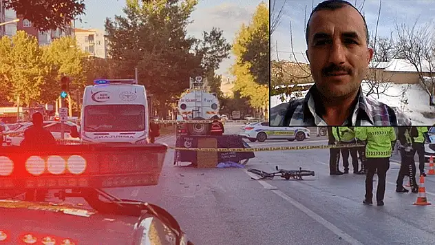 Konya'da tanker bisikletliye çarptı: 1 ölü