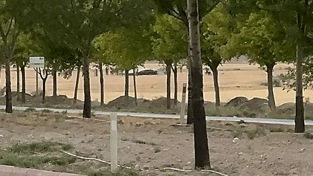 Konya'da tatbikatta ANKA-3 boş araziye acil iniş yaptı