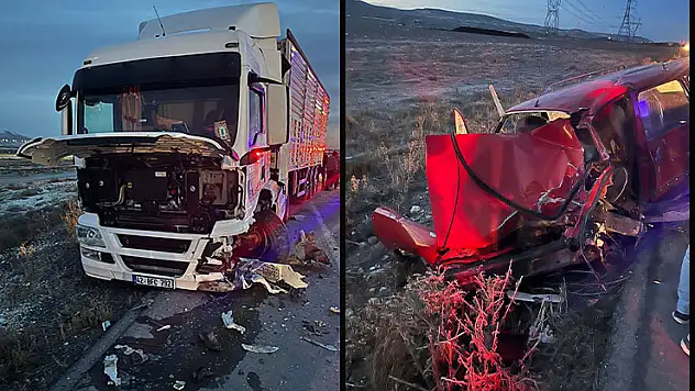 Konya'da tır ile otomobil çarpıştı: 1 yaralı