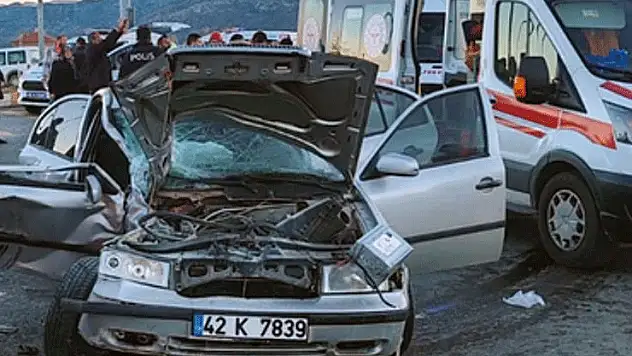 Konya'da trafik kazası: 2 kişi yaralı