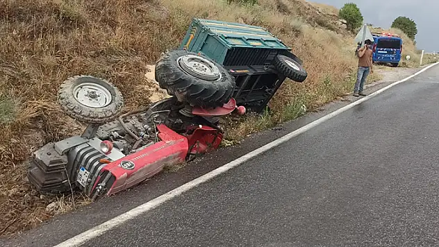 Konya'da traktör devrildi: 1 yaralı

