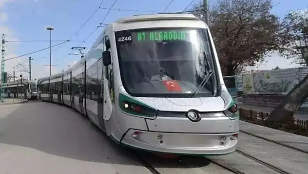 Konya'da tramvay seferlerinde geçici düzenleme