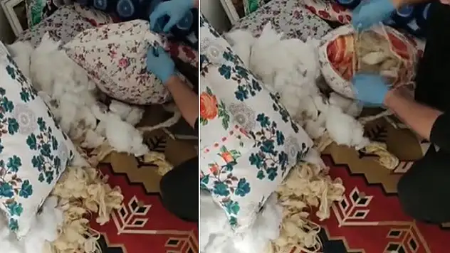 Konya'da üzerlerinde uyuşturucu bulunan kadınların kaldığı evdeki yastıktan da eroin çıktı
