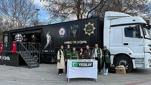 Konya'da vatandaşlara bağımlılıkla mücadele anlatıldı