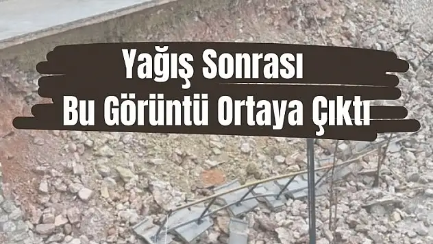 Konya'da yoğun yağış sonrası bu noktada zemin kaydı!