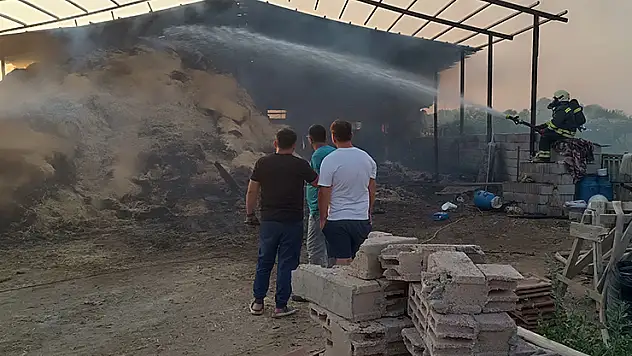 Konya'daki ahır ve samanlık yangınında 2 kişi yaralandı