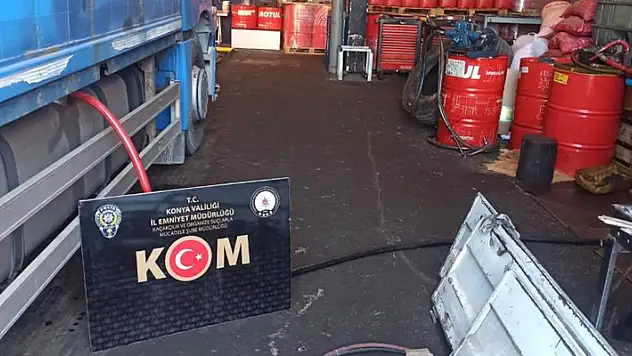 Konya'daki kaçakçılık operasyonunda 3 bin litre akaryakıt ele geçirildi
