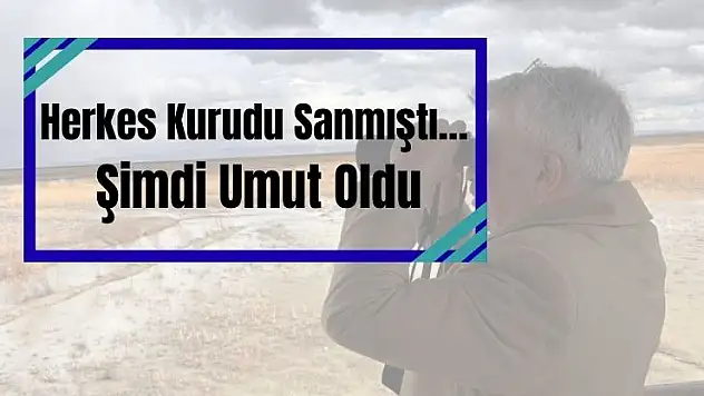 Konya'daki o göl yeniden nefes alıyor!