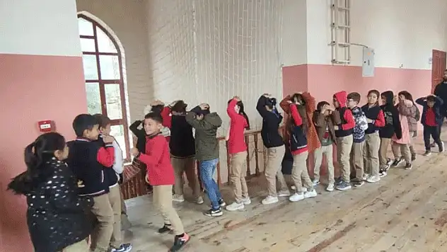 Konya'daki okullarda eş zamanlı tatbikat